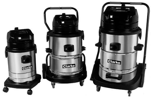 Vantage Line MAXIMUM VALUE WET/DRY TANK VACUUMS Standard Features * Tough Poly Heads Housing w/peripheral discharge motor * Large Casters with Flanged Base * 1 1/2" Hose Size & Plastic-Coat Metal