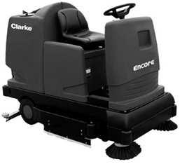 ENCORE MAX RIDER SCRUBBER Standard Equipment Includes * 34" or 38" Scrub Path * Automatic Mechanical Parking Brake * Penny and Giles Controller with Dynamic Braking * Solution and Brushes Off In