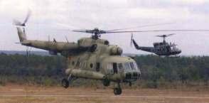 Mil Mi-8T rdm: 69 11, 21.29 m length: 60 1, 18.31 m engines: 2 Isotov TV2-117A max. speed: 161 mph, 260 km/h (Source: US Army?