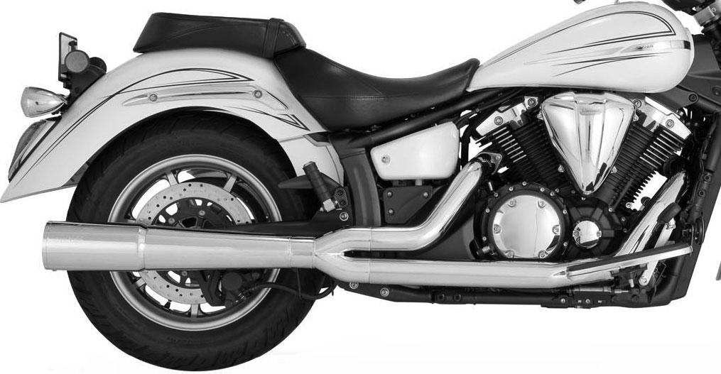YAMAHA V-STAR 1300 PRO-PIPE CHROME INSTALLATION INSTRUCTIONS PART# 25513 STOCK EXHAUST SYSTEM REMOVAL 1. Remove right side saddlebag (If equipped).