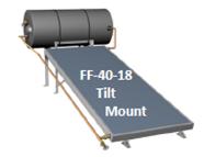 All Kits Contain: FF-5K34 Tank Kit, with 3/4" fittings, 12 ft of soft copper tubing, and tank straps Storage Tank Sizes: Mounting Racks: Horizontal tank for natural convection FF-TS2224 Tilt Mount