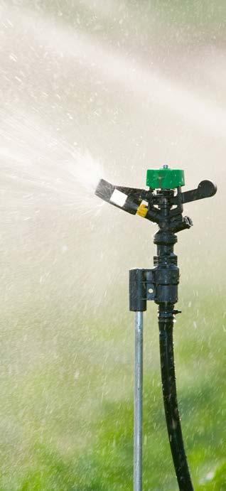 maintenance or replacement of parts. The sprinklers are available with either one or two nozzles and outfitted with a ½ male threaded connection.