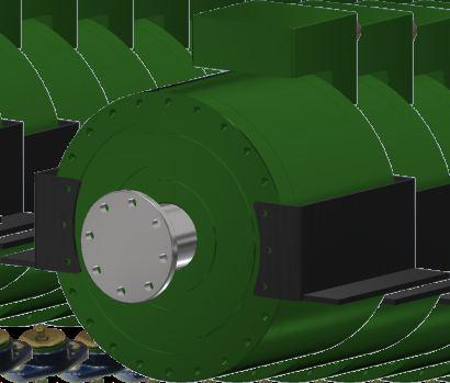 direct drive of propeller shaft GreenPower is built-up with a light weight and high speed diesel engine connected directly to a highly e cient electric generator.
