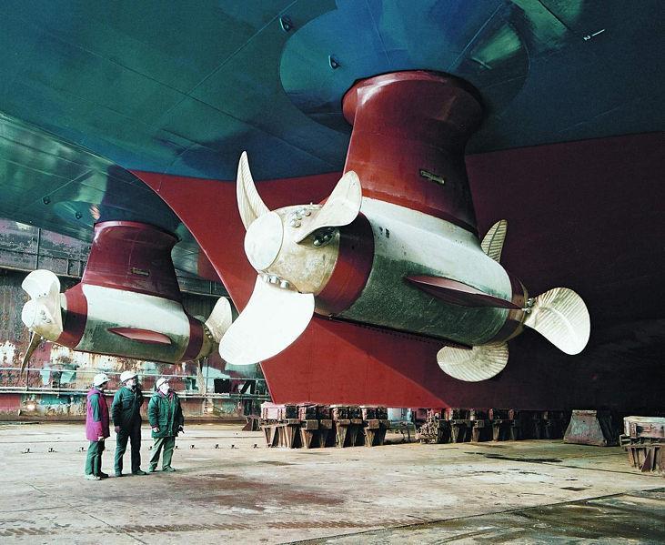 Pods / Azimuth Thruster Increase propulsor efficiency Eliminates Shaft Alignment issues Maintainability an issue.