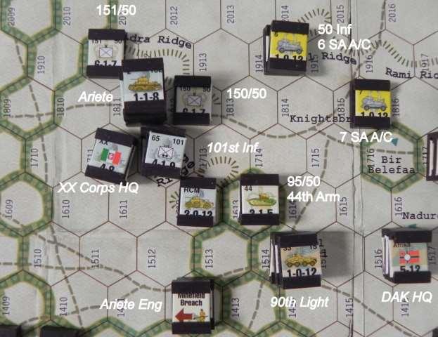 XX Corps impulse Finally, Rommel activates. His KG attacks 7th Armour.