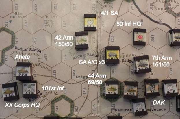 50th Infantry impulse Axis Replacements: 2 Italian tank. Allied Replacements: 1 Matilda, 1 armoured car, 2 British infantry. June 6 Axis Command Level: 0. No nuthin. Allied Command Level: 1.