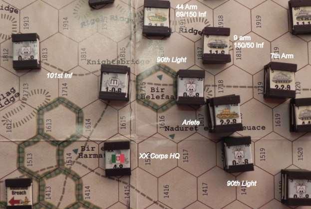 The Axis replaces 2/15 Panzer at reduced strength. XX Corps activates first.