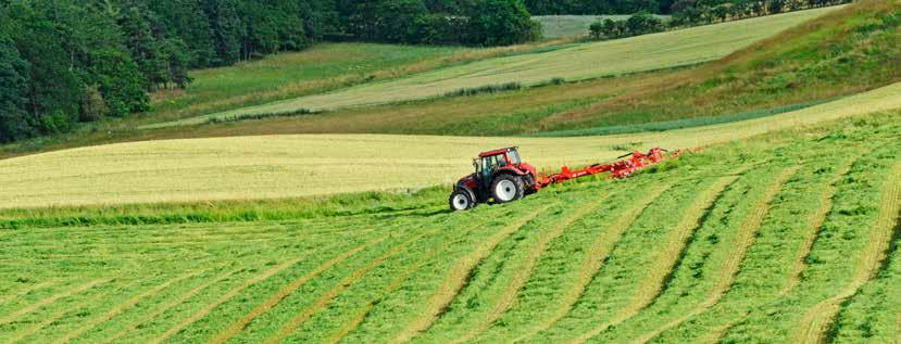 Fast transition to headland position With one quick operation, the whole tedder with its width of 15 m (almost 50 feet) can