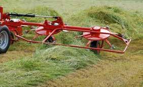 More stability = increased output It is possible to drive faster with a tedder that