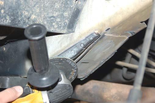 PHOTO 5 PHOTO 6 CUT HERE Remove the lower mount from the Jeep Grind the surface smooth 13.