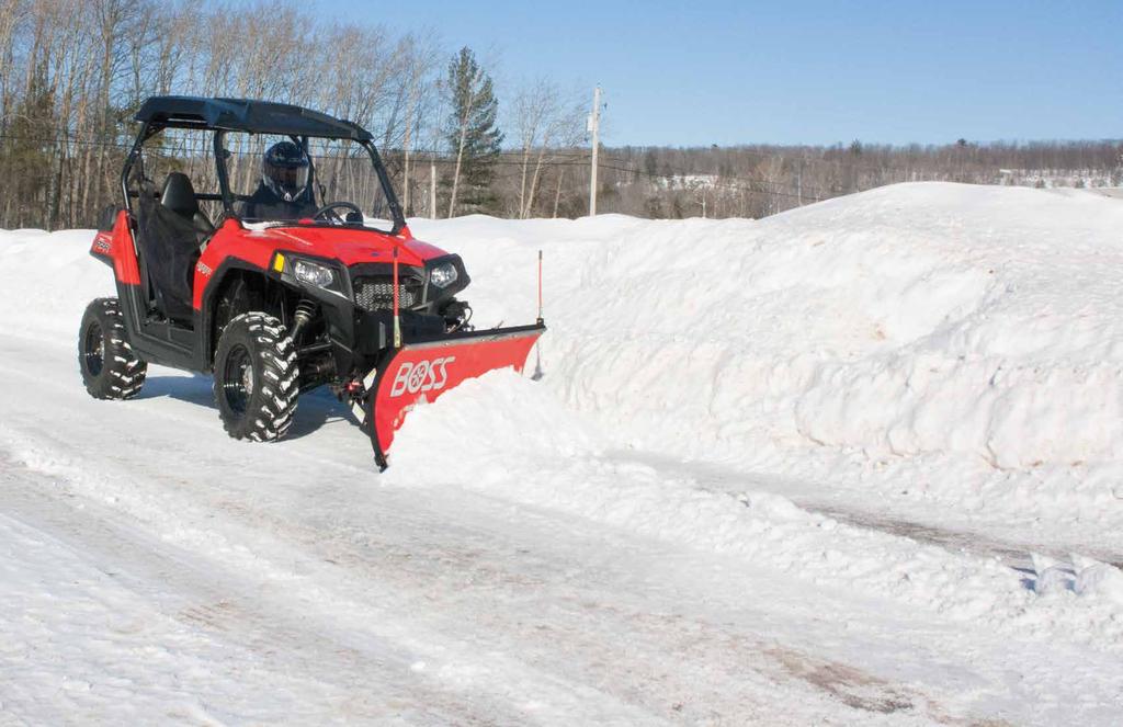 MI D-SI Z E UT V PL OWS FINGERTIP CONTROL ULTIMATE MANEUVERABILITY BOSS brings the same exceptional engineering to mid-size utility vehicles as it does to full-size.