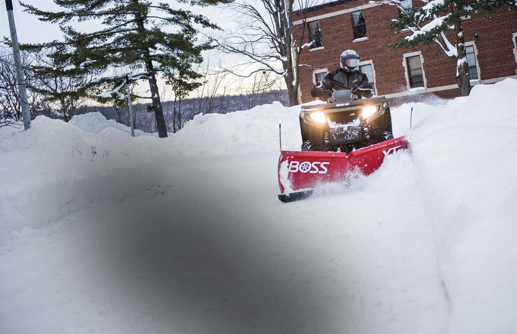 AT V P LOW S PERFORM IN TOUGH TERRAIN 8 Along with the durability, toughness and reliability you expect from BOSS full-size plows, ATV plows from BOSS