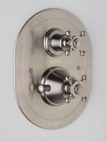 5757 Concealed thermostatic shower with oval face plate and