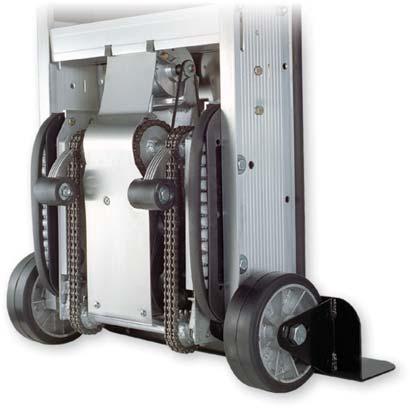 Converts truck to a tilt-back 4-wheel hand truck with 10 x 4 pneumatic tires. RLS-1 Retractable Load Supporter. Converts truck to a tilt-back hand truck with retractable swivel casters.