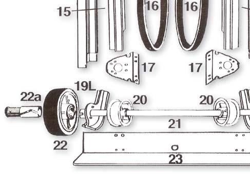 Spring Shaft & Holding Gear (Specify Model & Location) Y10-A Holding Gear w/ Pin D14-1 Dolly Strap (Webbing) Y12 Strap Support Rod Y14 Top Pully Y15 Glide Belt Slide Y16
