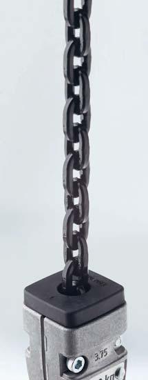 round steel chain with the same load capacity.