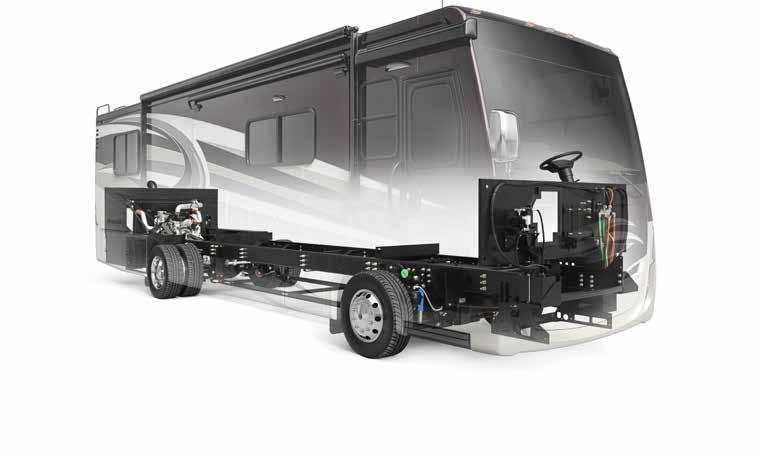 TIFFIN'S PWERGLIDE CHASSIS There s an art to engineering a motorhome, as elegantly demonstrated in the Breeze s custom-built PowerGlide chassis.