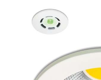 22 LEMSATELLITE EMERGENCY OVERVIEW 50mm emergency LED positioned free from the luminaire.