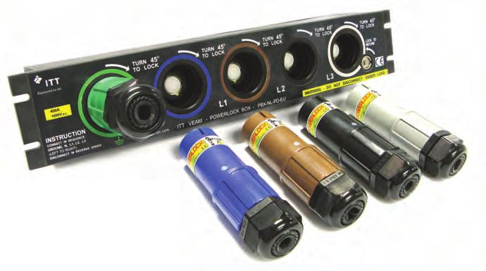 All PowerLock devices are keyed to eliminate the possibility of connecting with the wrong line, and color coded to suit international 3 phase standards.