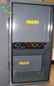 It complies with the following specifications: BS EN 60439-1:1999, BS EN 60439-5:1996 and IEC 60529:1992 The cabinet is fitted with either 1 or 2 NRG or PowerLock Box sequential units rated at 400A
