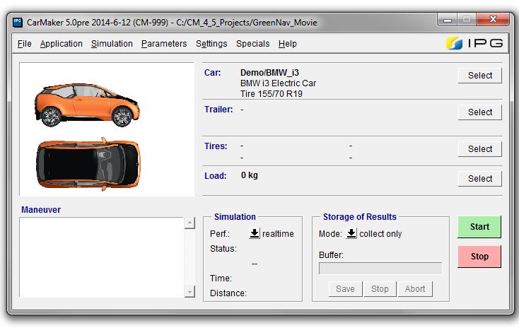 Simulation Toolchain: Vehicle