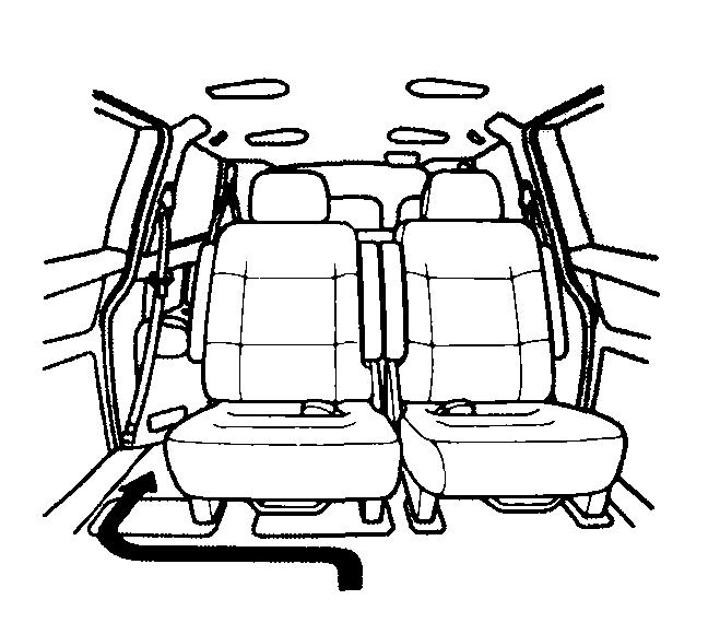 Seats Third Seat Access Convertible Second Row Bucket Seats model Bench Seat model To get into or out of the third row seat, walk between the second row seats.