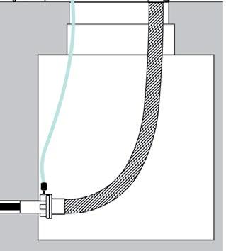 There is one half of a quick-disconnect coupling attached to the nozzle that will direct the lubricant onto the cable as it is fed into the ducting.