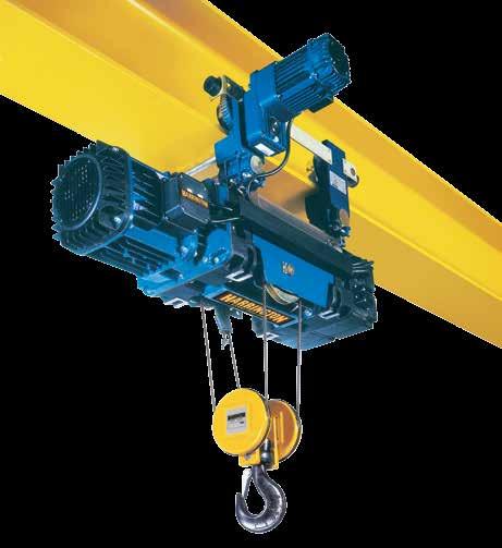 Standard Headroom Trolley Hoists For general use on bridge, gantry or jib cranes, as well as monorails, this standard Harrington monorail style trolley hoist combines versatility and performance.