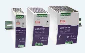 DIN Series 120~480W Wide Input Range Under Wide input range 180~550VAC Protections: Short circuit / Overload / Over voltage / Over temperature Cooling by free air convection Built-in constant current