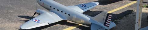 Club member Randy Oswald had a very nice Topflite kit DC-3, electric powered.