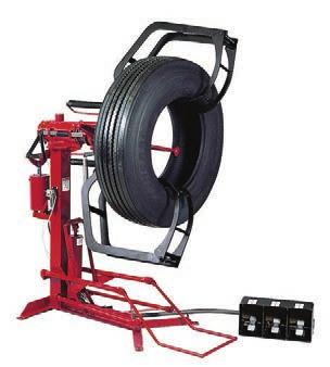 - 200 kg Parts list on page 85 Air operated tire lift handles all sizes of passenger, truck & bus tires 12" to 28" bead diameter and 4" to 11" cross section. Revolve tires for inspection.