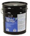 Restore Tire Paint contains no hazardous volatile compounds. Open the can, agitate, and use. No mixing flammable solvents. Apply with a brush, mitt or sprayer.