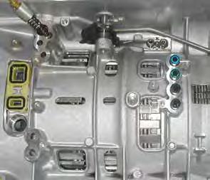 The Ford 6R60 thermal bypass valve lives in the front corner, between case and valve body.