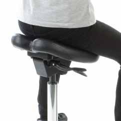 Both the standard and the coccyx stools have a similar design to the deluxe saddle chairs, designed to encourage positive posture throughout seated procedures.