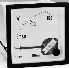Ammeters can be supplied for use with -/1A or -/5A current transformers, whilst voltmeters can be scaled for use with voltage transformers. Meters can be used to measure D at reduced accuracy.