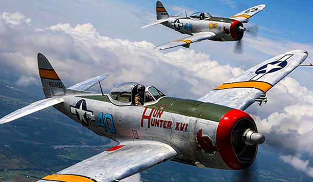 Two Republic P-47 Thunderbolts, Hun Hunter XVI