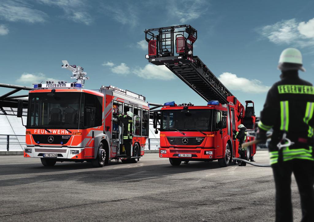 Designed to meet your needs: Equipment to suit every purpose The vehicle concept of the Mercedes-Benz Econic is ideally suited to the very special requirements of a fire engine.