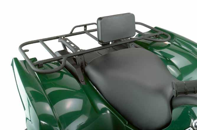 5 H TRACKER STORAGE TRUNK 3505-0133 BACK REST > One of the most versatile and adjustable back supports ever created for ATV s > Patented rubber ball and socket system allows adjustment of the