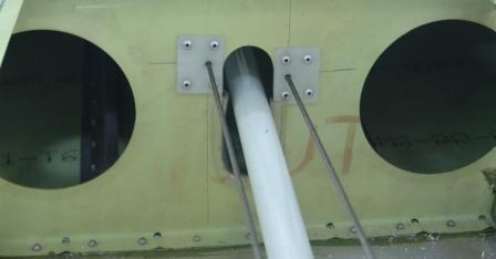 There is no friction between the control cable rudder and