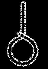 This four leg chain sling has four additional shorter legs with grab hooks.