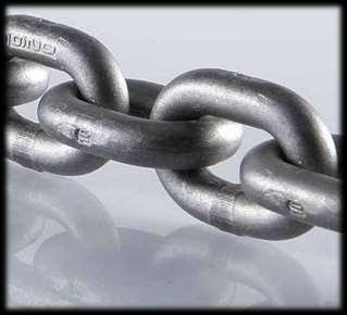 Identification Alloy steel chain and components carry a gr