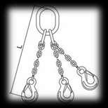 Chain Sling Configurations Single Leg Chain Sling A length of chain with fittings on each end used for lifting in a vertical hitch.