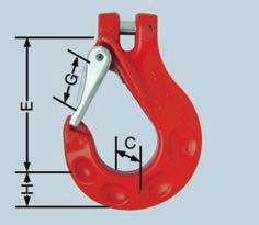 41 Clevis Sling Hook with heavy duty Latch *TWN 0835/1 TWN 0858/1 Part -No.