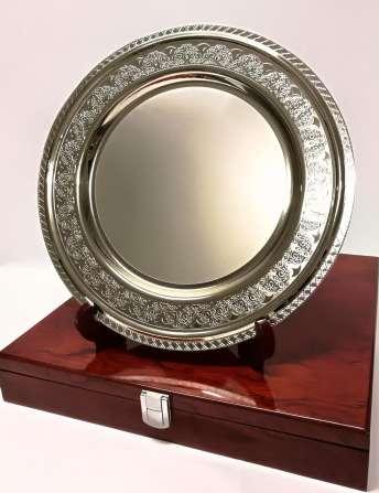 METAL COMMEMORATIVE TRAYS WITH WOOD