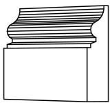 Edge Profiles and Moldings Bullnose (BN) Traditional Crown Molding 2-7/8 H