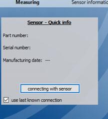 JUMO DSM software and the digital sensor, and access to its information and configuration data. To do this, start the software and click the "Connect to sensor" button in the software.