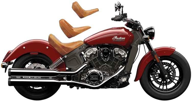 With reduced and extended reach seats, handlebars and foot controls a Scout can fit any rider