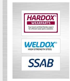 Grades and thicknesses available Hardox