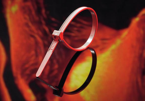 PEEK Tie For High Applications HellermannTyton s high performance PEEK cable tie withstands temperatures up to + F (+260 C). The PEEK tie is also highly resistant to chemicals.