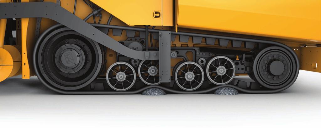 4 3 2 1 1. Oscillating Bogies 2. Rubber-Coated Components 3. Automatic Belt Tensioning 4. Pivot Point 5.